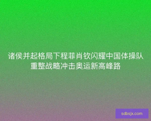 诸侯并起格局下程菲肖钦闪耀中国体操队重整战略冲击奥运新高峰路